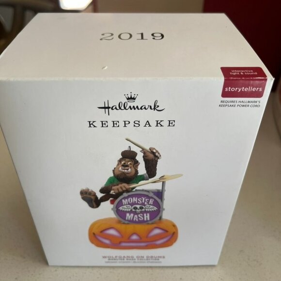 Hallmark Keepsake Ornament Wolfgang On Drums Monster Mash Collection 2019 - Picture 1 of 5